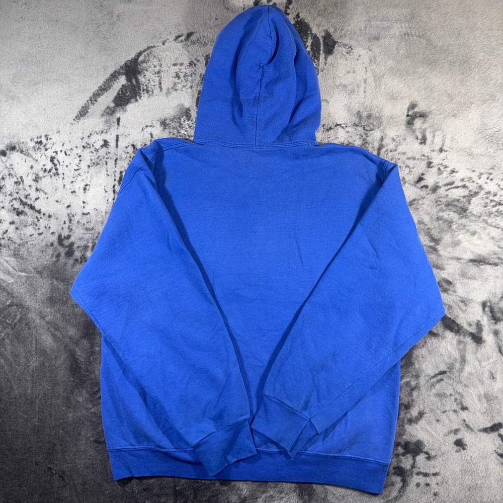 Vintage Jerzees NuBlend Blue P Bulldogs Applique Hoodie Sweatshirt Large - Picture 3 of 13
